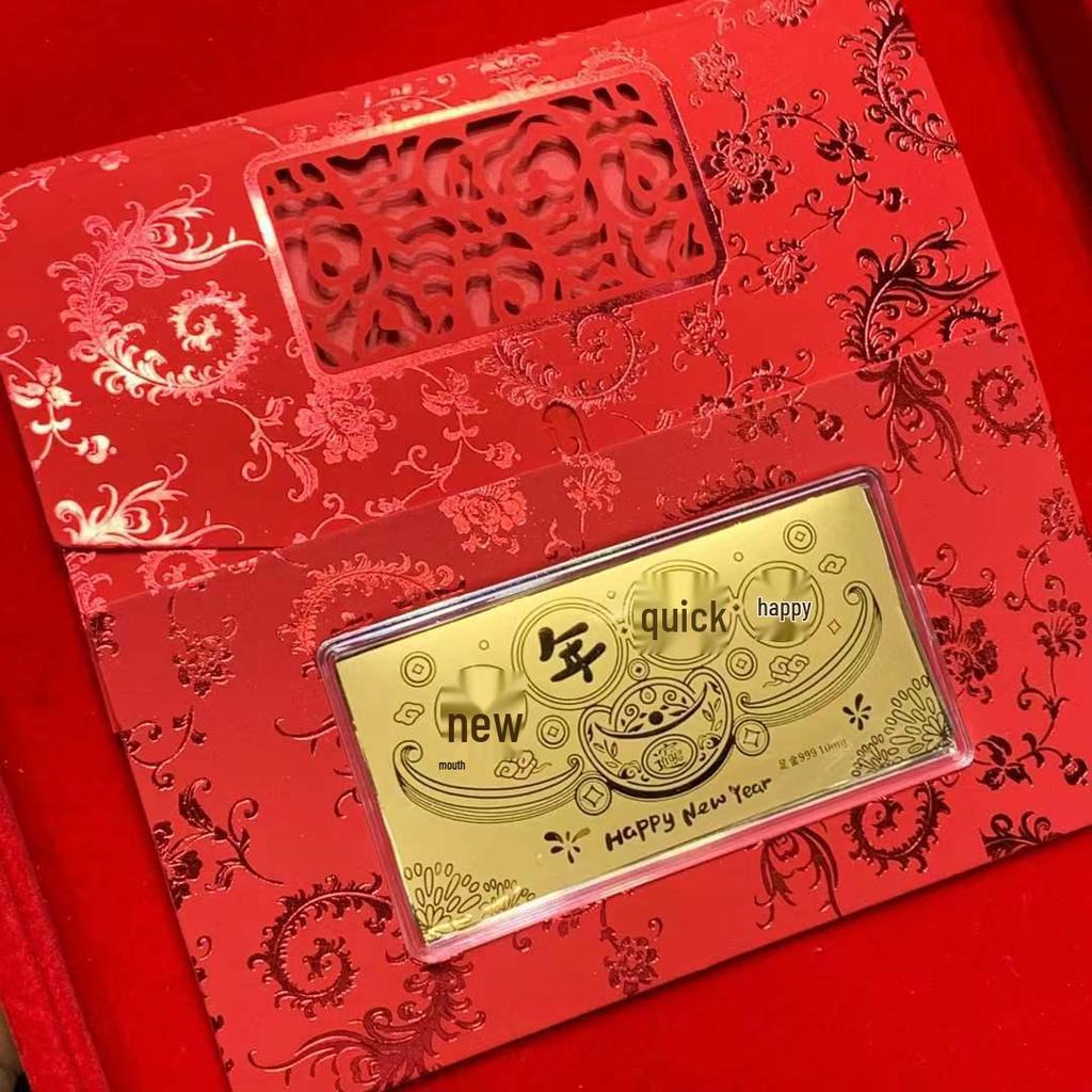 Year of the Horse 10mg Pure Gold 999 Red Envelope - Mother's Day, Father's Day, Birthday Souvenir