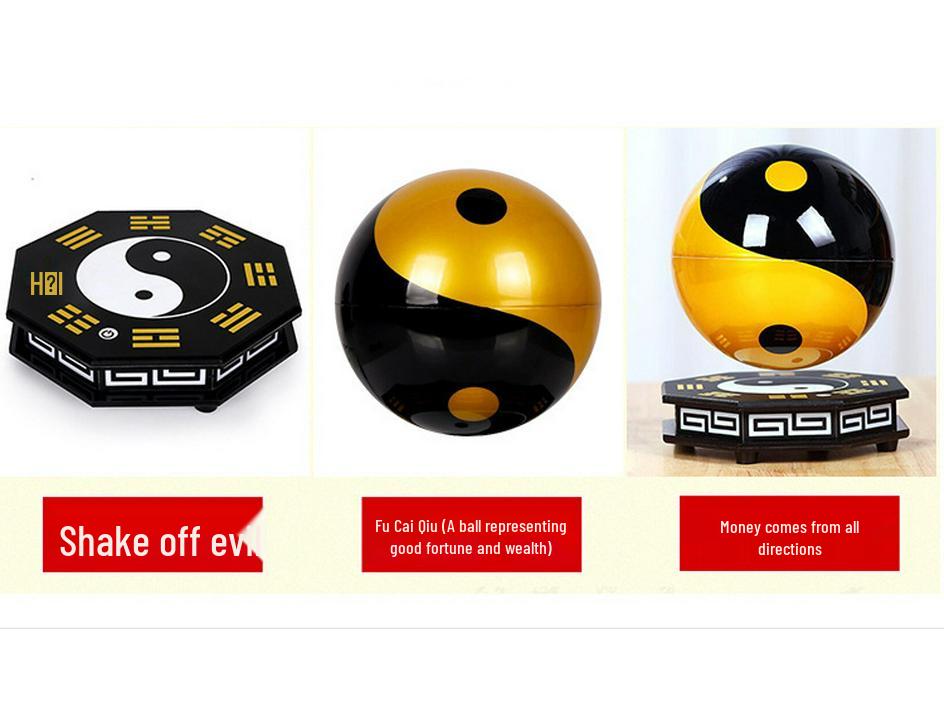 Magnetic Levitation Tai Chi Feng Shui Ball - Housewarming, Office, and Living Room Decor Ornament
