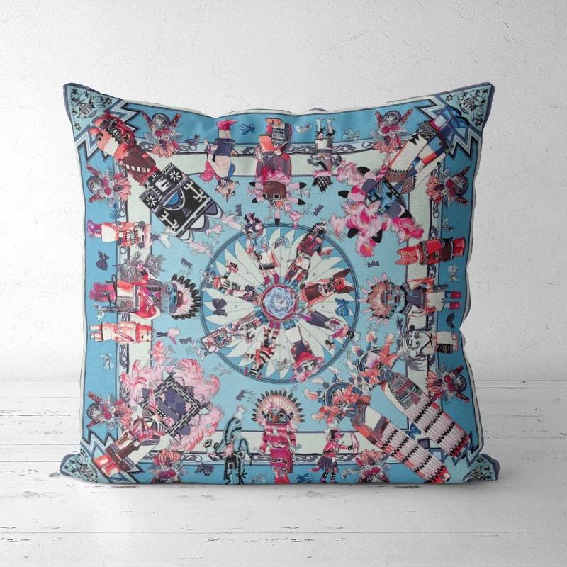 A Drop Shipping Printed Cushion Cover Decorative Pillowcases High-end Royal High Quality Thick Europe Rich Italy Design 28-#