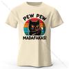 Cute HandDrawn Cat Doodle Print 100 Cotton TShirt Ultra Soft Round Neck Short Sleeve Tee for Unisex Unisex