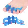 1Pair Four Hole Toe Separator Bunion Hallux Valgus Orthosis Gel Thumb Corrector Toe Straightener Toe Spreader Foot Protector