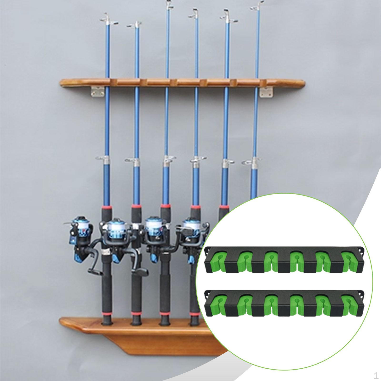 

Подставка для удилищ настенная витрина накладки легко установить 6 слотов органайзер для помещения лодки Horizontal Mount
