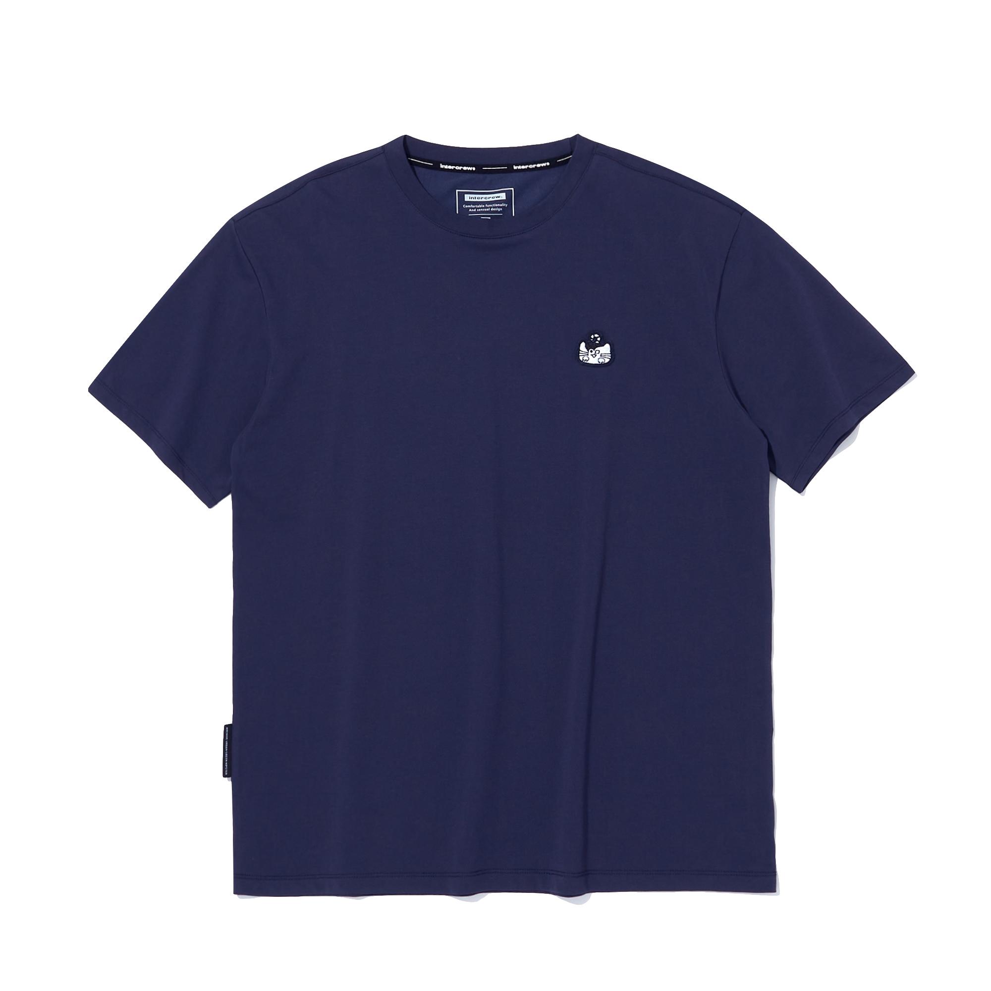 Intercrew Short Sleeve With Cat Patch Point Navy Itz2Tr35Gna Navy/S(90)