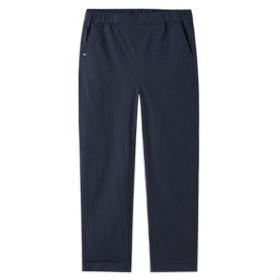 Women's Summer Cotton Elastic Waist Cropped Casual Pants