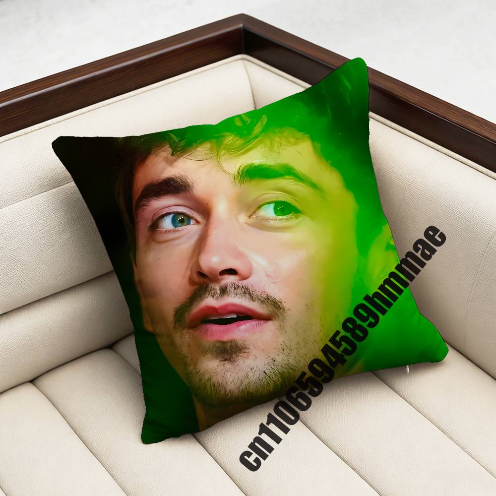 For CCharles Leclerc Throw Pillow Case Sham xcm xcm Square Car Pillowcase Pad Cushion Cover