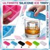Täckt Silikonisbitsform För Frysning Förvaringslåda Isblockform
