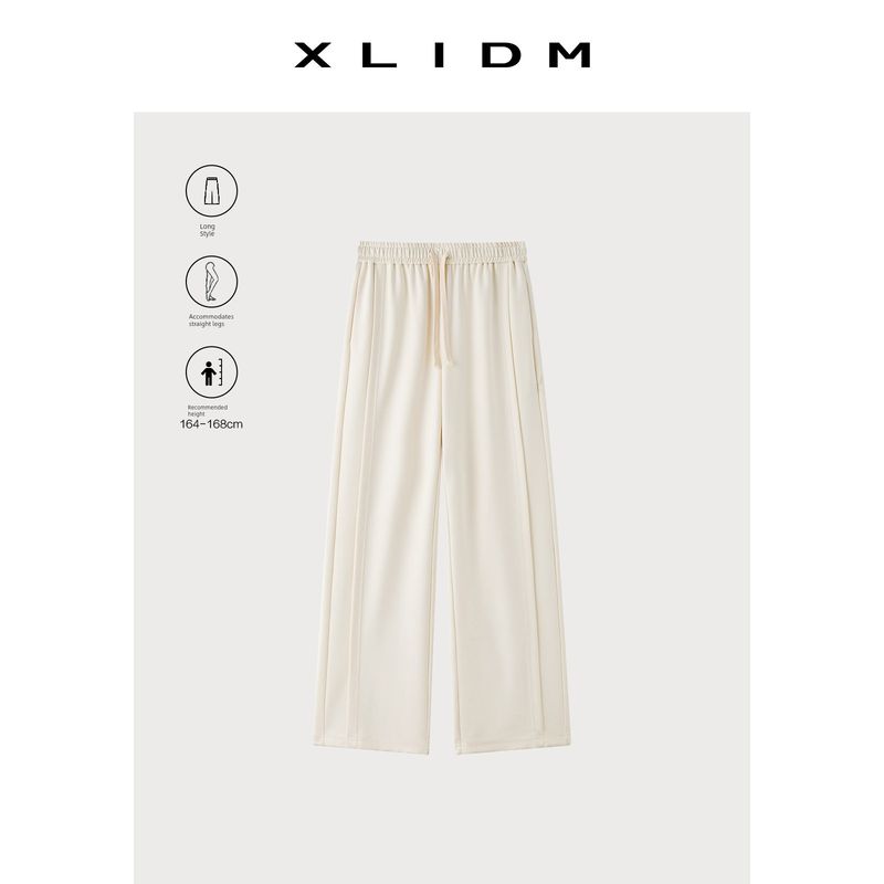 

Xiaoli Plus Size Women s Clothing Line Sculpting Pants Draped Breathable Elastic Waist 2026 Spring New Straight-Leg Casual Pants for Women Pearl Rice Long Style (Ready in Stock) 2XL