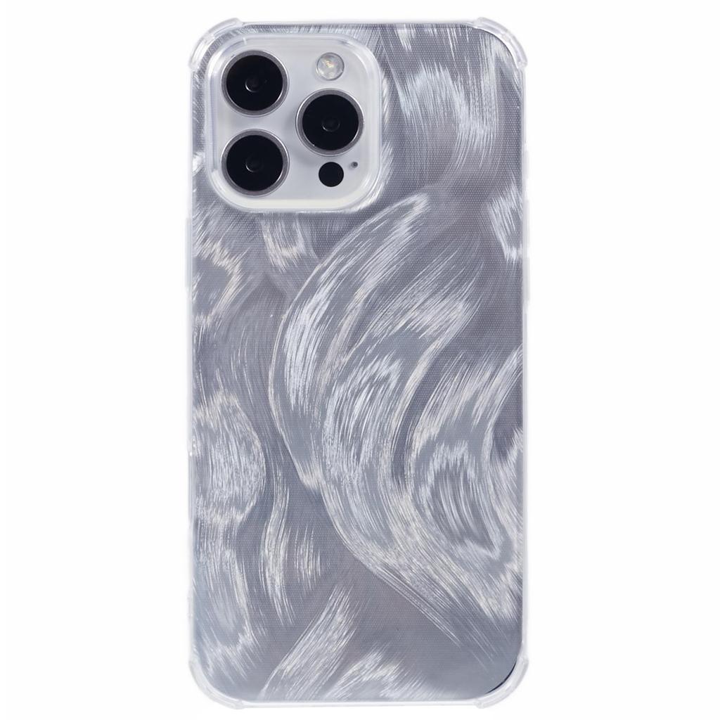 For iPhone 16 Pro Case Drop Protective TPU Phone Cover with Sparkly Paper