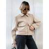Women's Zipper Jacket Coat New Winter Long Sleeve Pocket Outerwear Coat Short Street Elegant Women's Jacket