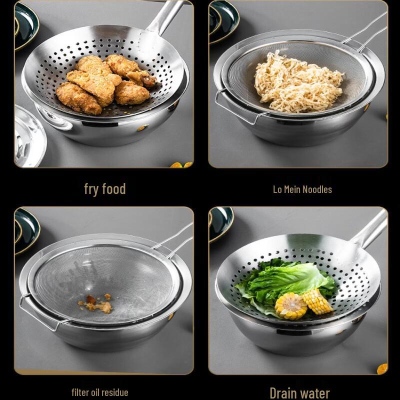 Ude 304 Stainless Steel Oil Filter Pot & Kitchen Utensil Set