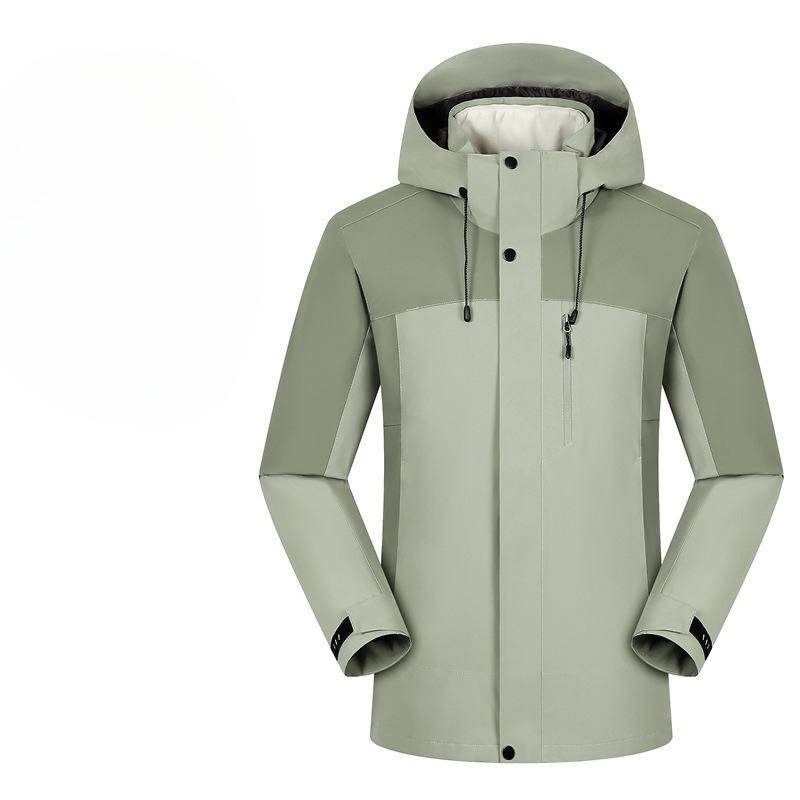 Three-in-one Removable Mountain Climbing Jacket for Men and Women Outdoor Activity Down Jacket Water Resistant and Wind Resistant Couple