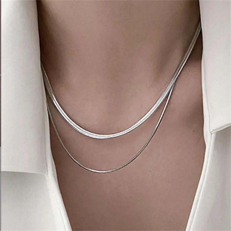 Módní náhrdelník s hadím řetízkem Women Design Senior Sense of Personality náhrdelník Trendy párty šperky dárek