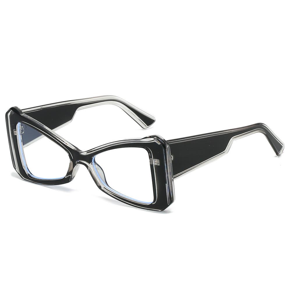 New Fashion Anti Blue Light Cat Eye Glasses Women Personality Street Shooting Colorful Anti Radiation Trendy Men Glasses