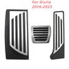 AT Sport Car Pedals for Alfa Romeo Giulia Stelvio 2016-2025 LHD Stainless Steel Gas Accelerator Brake Pedal Cover Pads Parts