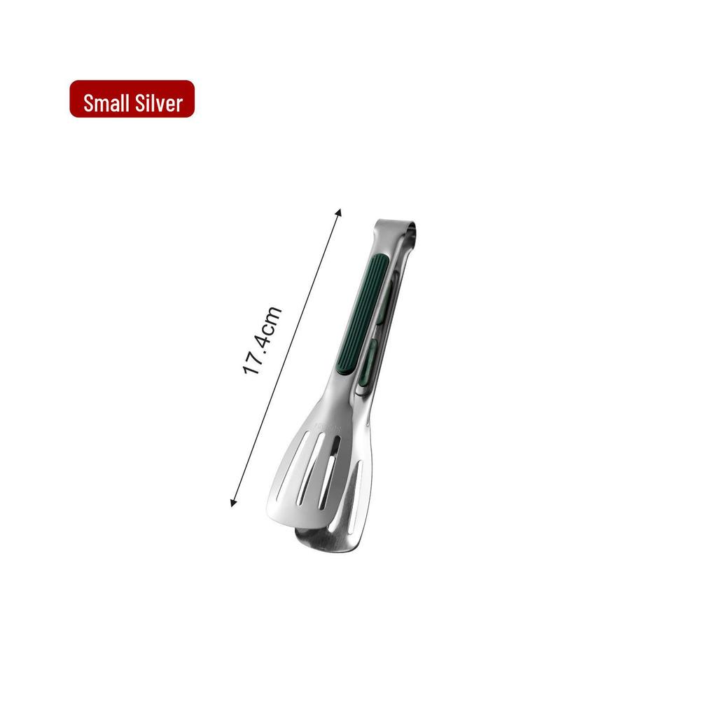 304 Stainless Steel Triple-Line Kitchen Tongs for Bread, Barbecue, and Buffet