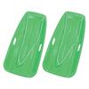 2Pcs Light Weight Portable Snow Sled with Pull Rope and Handles Plastic Cold Resistant Toboggan for Snow, Beach, Park