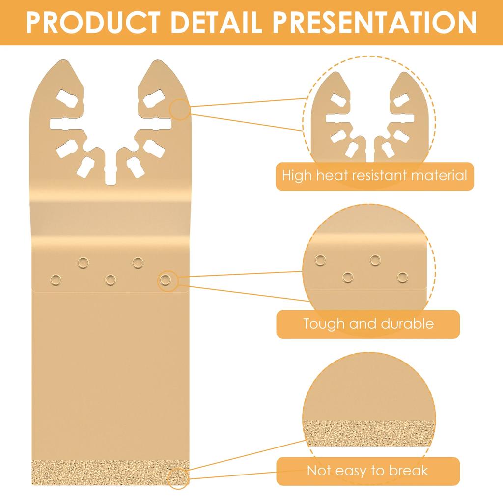 7 Pcs Oscillating Saw Blade Set Quick Release Swing Multi Tool Blade Carbide Professional Tile Grout Concrete Grinding Saw Blade