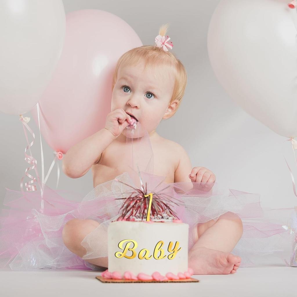 64pcs DIY Acrylic Cake Alphabet Number Top Combination Number and Alphabet Cake Decoration Wedding Baby Shower Cake Decoration