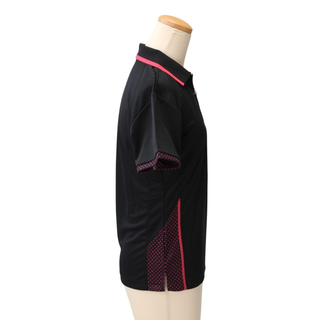 Slim Long Type Yonex Polo Shirt Polyester Black Women 20259 Used