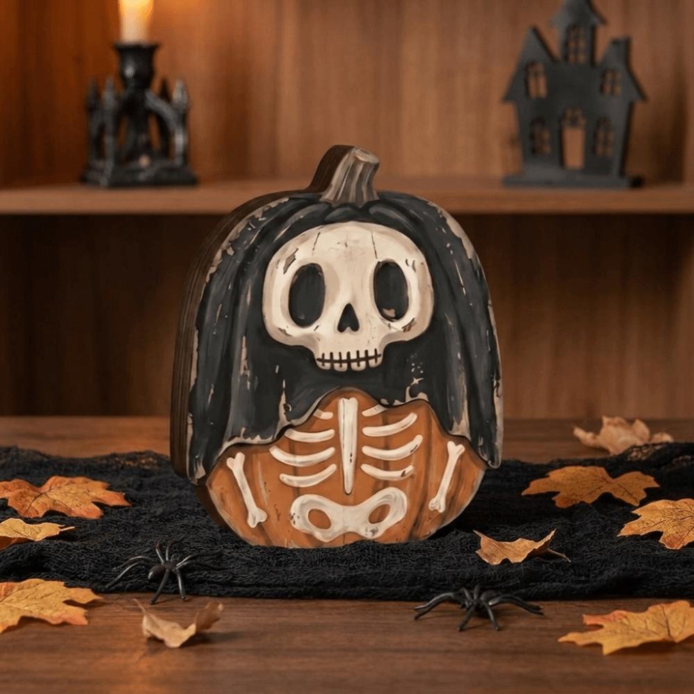 Cartoon Pumpkin Wooden Ornaments Pastoral Pumpkin Table Ornament Home Party