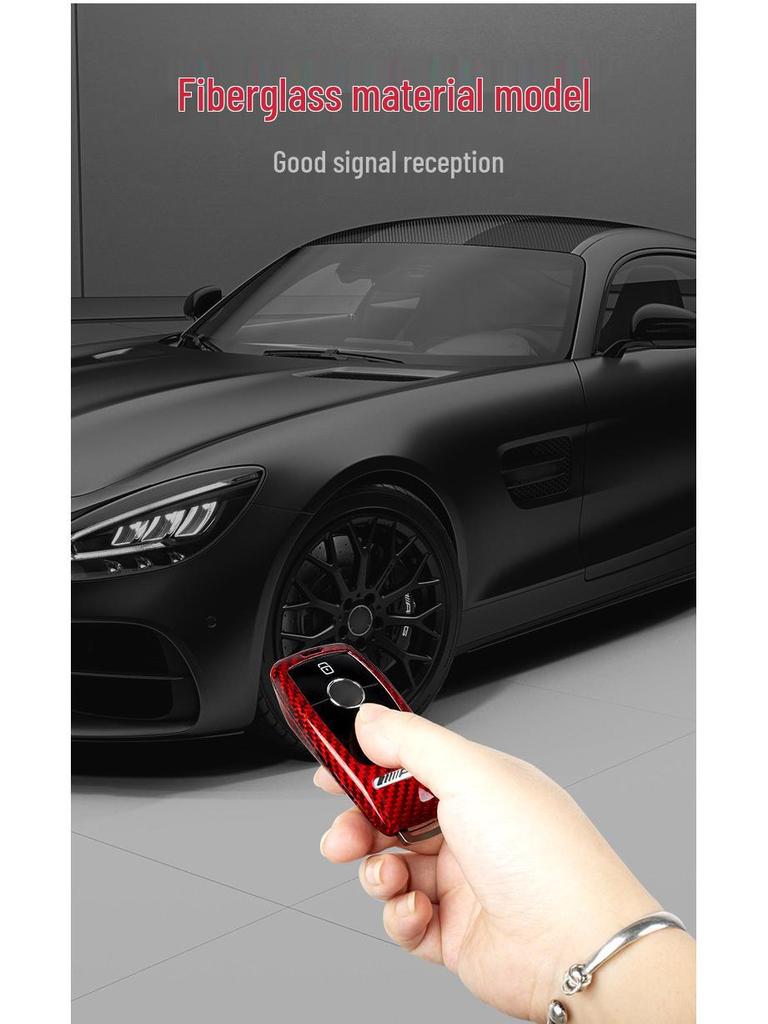 Schlüsselhülle aus echter Kohlefaser für Mercedes Plug-in S-Klasse, E-Klasse, G63 AMG