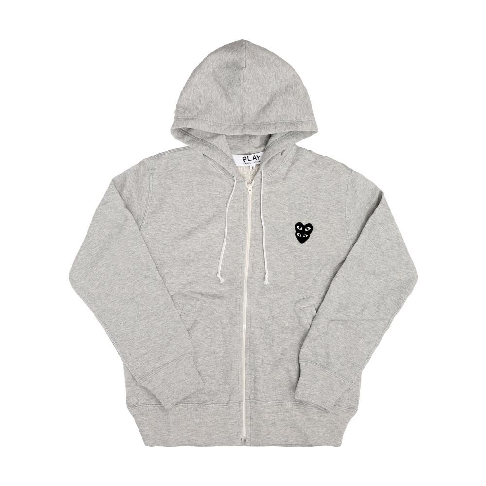 Comme Des Gar Ons Play Black Double Heart Badge Hoodie Ax T302 051