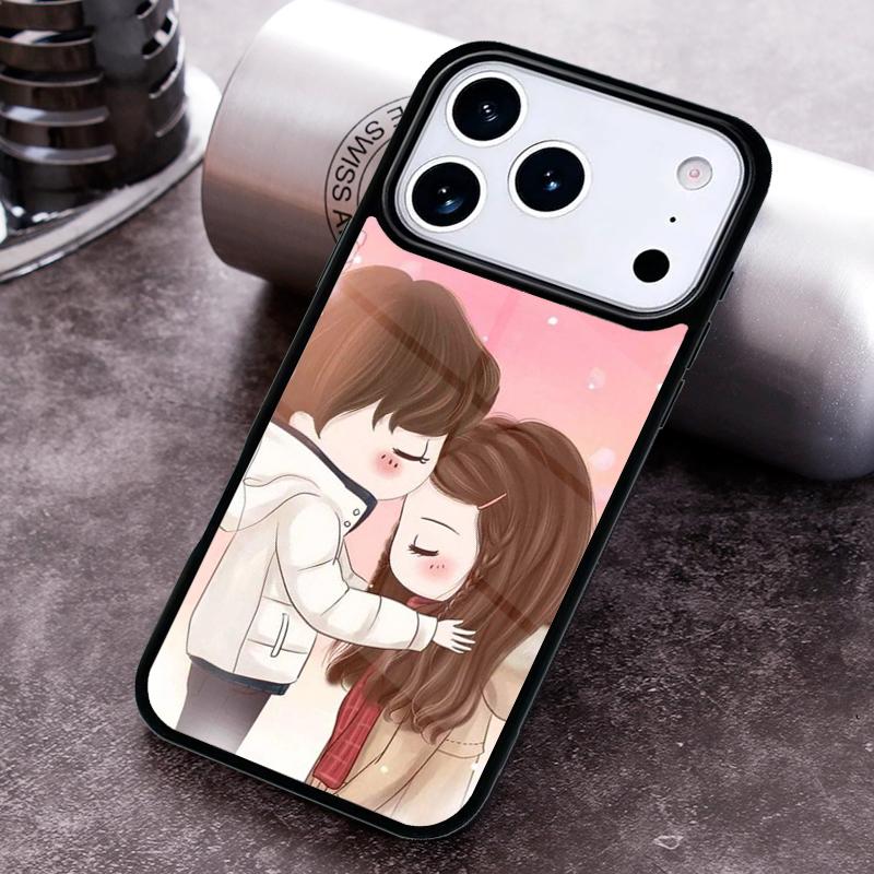 

Милый чехол для телефона с изображением пары мальчик и девочка Для iPhone 17 16 15 14 13 12 11 Pro Max Plus 17Air Мягкий силиконовый чехол iPhone17