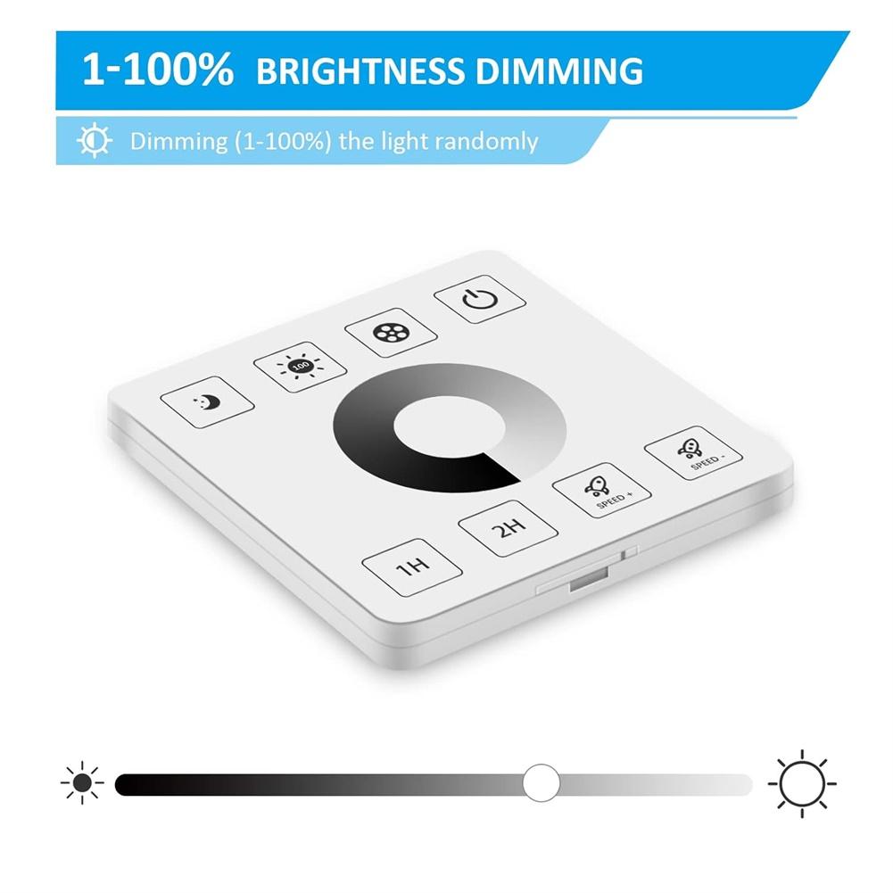 LED Dimmer for Flexible LED Strips 5V-24V Input Touch Dimmer Controller for 12V 24V LED Tape with 433MHz Remote