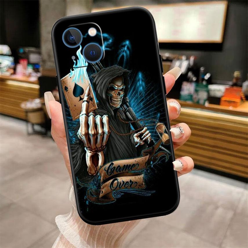 Grim Reaper Skull Shell Phone Case for Samsung Galaxy Note 10 20 S23 S24 S25 Ultra FE Plus Edge Lite A02S A35 A07 A17