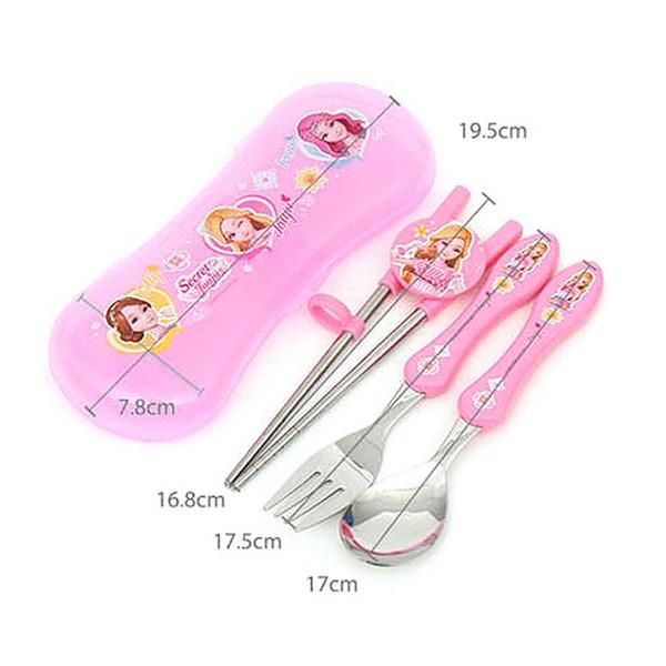 Secret Jouju All-Star Spoon Fork Case Set SJK-K0134, Pink, 1 Set, Select This Product, Korean Popular Tableware