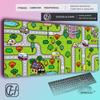 HYBXAXC Kids City Road Map XXL Mouse Pad Nonslip Gaming Desk Mat for Boys Educational Play Mat