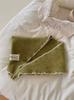Korean simple hook edge scarf women's autumn and winter retro warm scarf versatile soft waxy atmosphere shawl triangle scarf