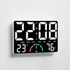 Digital Led Wall Clock With Temperature Calendar Alarm For Living Room Decor