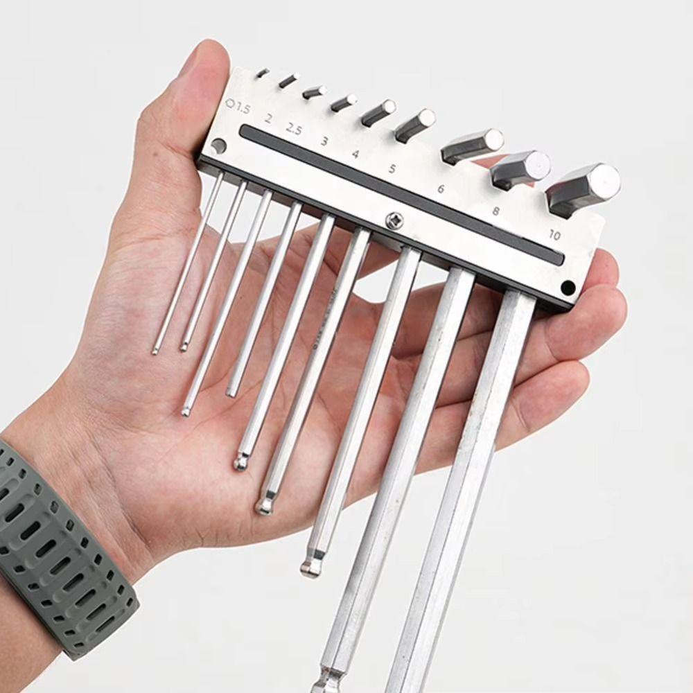 Wall-mounted Hex Key Organizer Holder Durable Household Tool Organizer Hexagonal Wrench Storage Rack Hex Key Rack