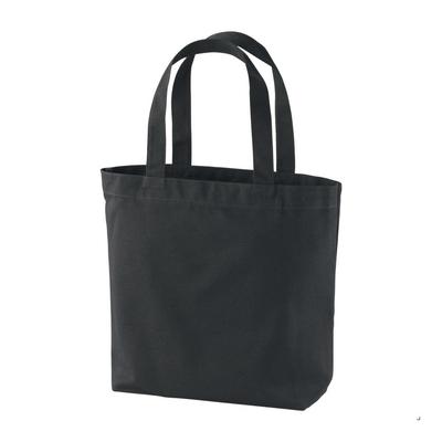 United Athle 14.3" Canvas Tote Bag (Medium) with Pocket, Black, 150801