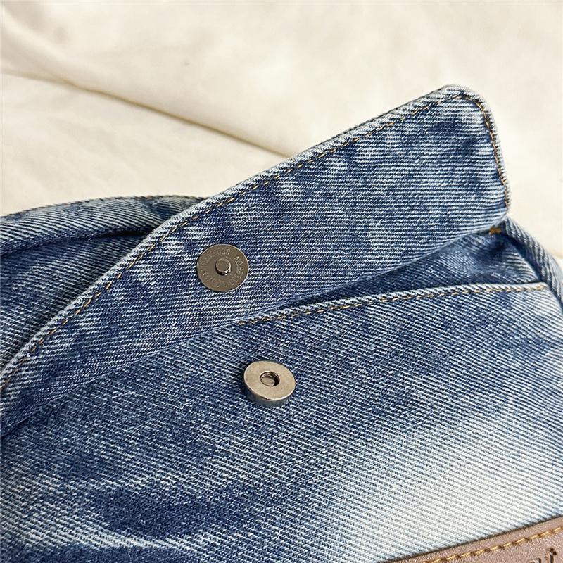 Denim Mobile Phone Bag Letter Shoulder Crossbody Bag