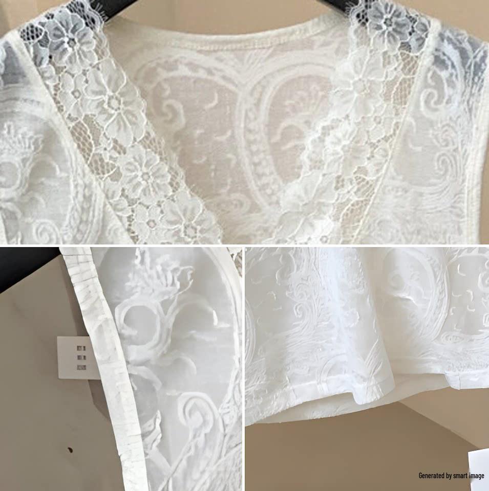 French V-neck Lace Camisole for Women - 2026 Spring Slim Fit Spaghetti Strap Layering Top