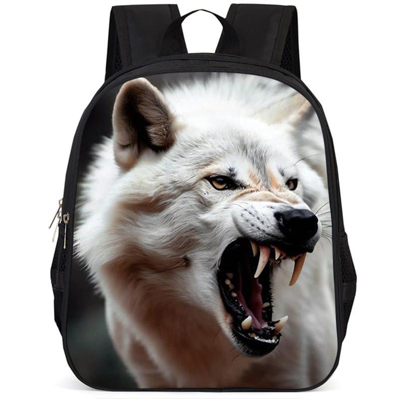 Large Capacity Wolf Animal Backpack For Kids Lightweight And Comfortable Oxford Fabric