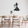 Nautical Black Metal Ship Wall Art Lighthouse Home Decor For Living Room Bedroom Porch