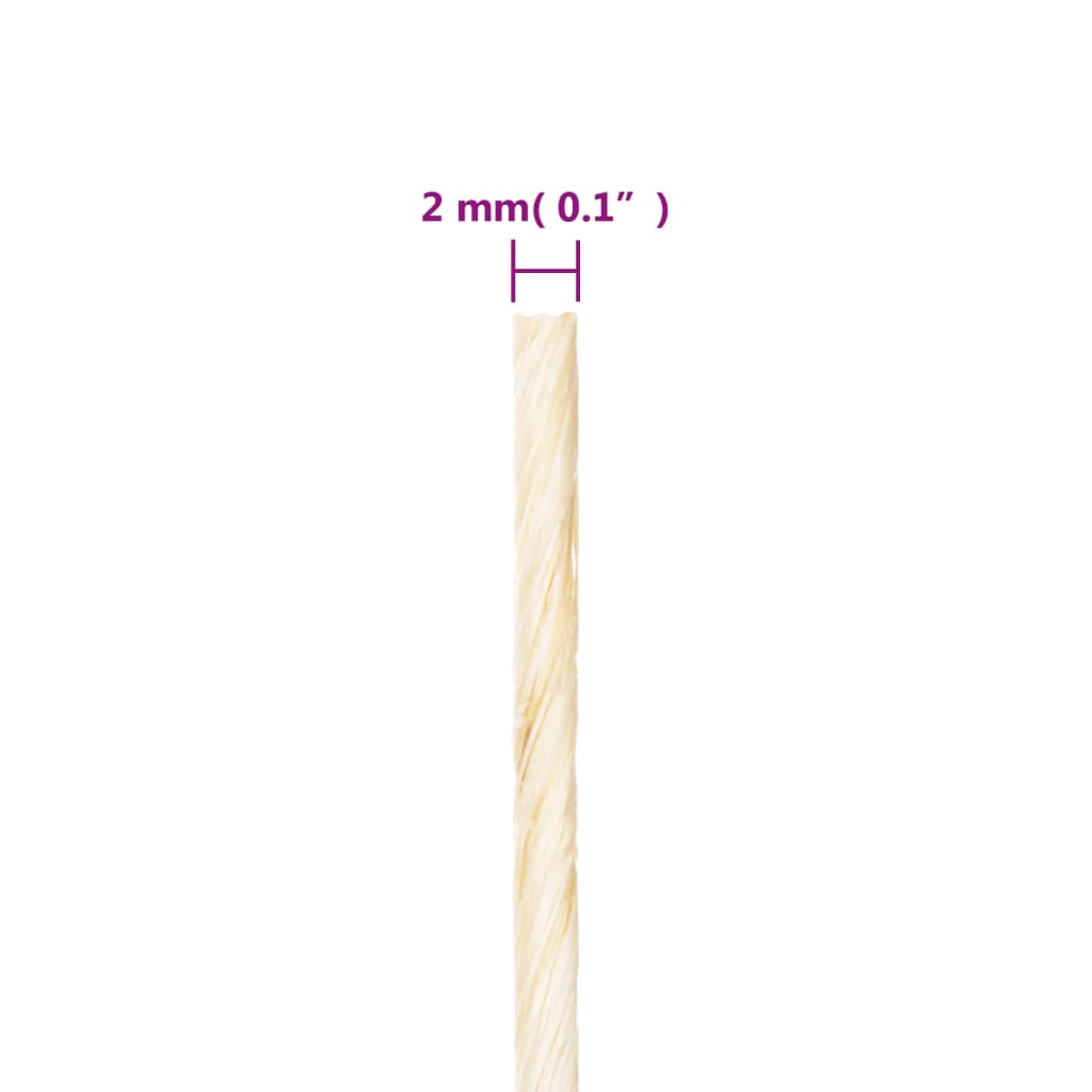 Sisal Rope 100percent  Sisal 2 mm 600 m