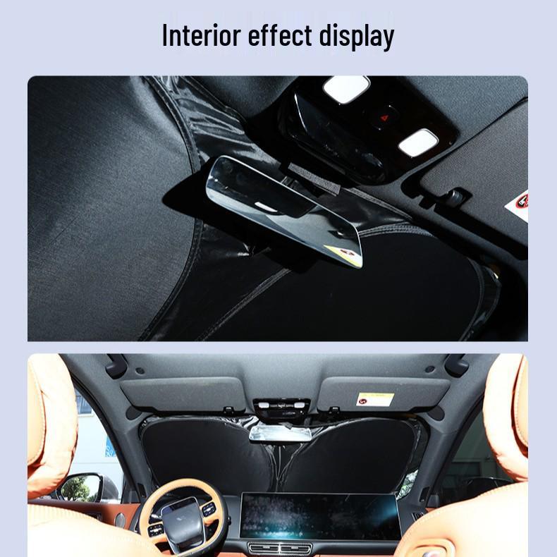 Titanium Silver Foldable Automotive Windshield Sunshade with Heat Insulation and UV Protection