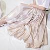 Elegant Solid Midi Pleated Skirt Women Korean High Waist Spring Summer Ladies Satin Maxi Skirt Female Faldas Saia  B-032