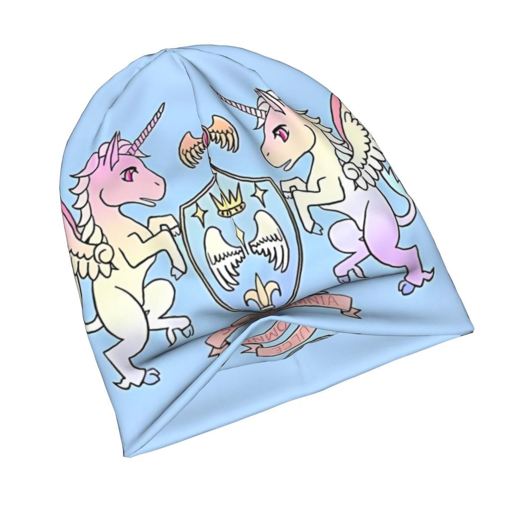Kawaii Pastel Heraldic Alicorns Daily Style Knit Hat for Adults Perfect for Weekend Errands Quick Meetups Or Everyday City Wear with a Touch of