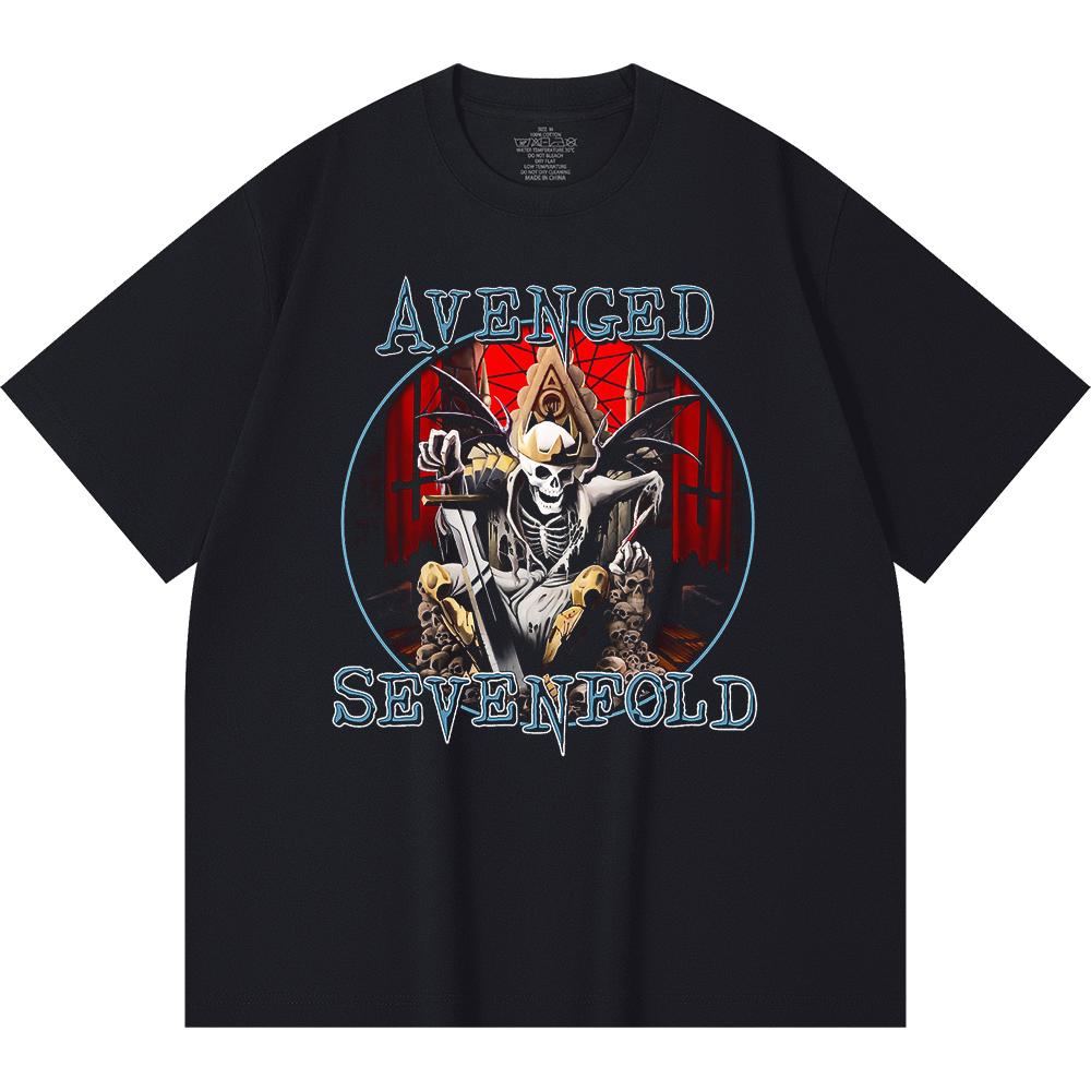 230 Gsm 100% Cotton Heavy Metal T-Shirt Rock Band Popular Music Print Unisex Heavy Cotton T Shirt