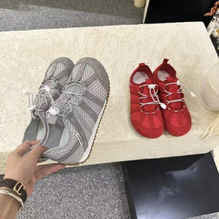 Ugly cute niche retro fishing net Forrest Gump shoes women's 2025 new breathable versatile platform leisure sports German training board shoes