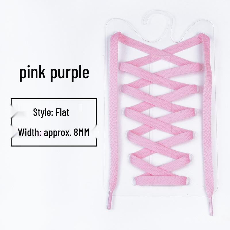 8mm Multi-Color Flat Shoelaces for Casual, Sneakers, Canvas, Basketball, and Skate Shoes (One Pair)