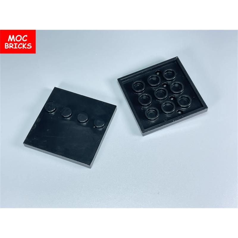50pcs/lot MOC Bricks Figure Black Unprinted Base Plate 4x4 Accessories Assembled Building Blocks Toys Kids Gifts