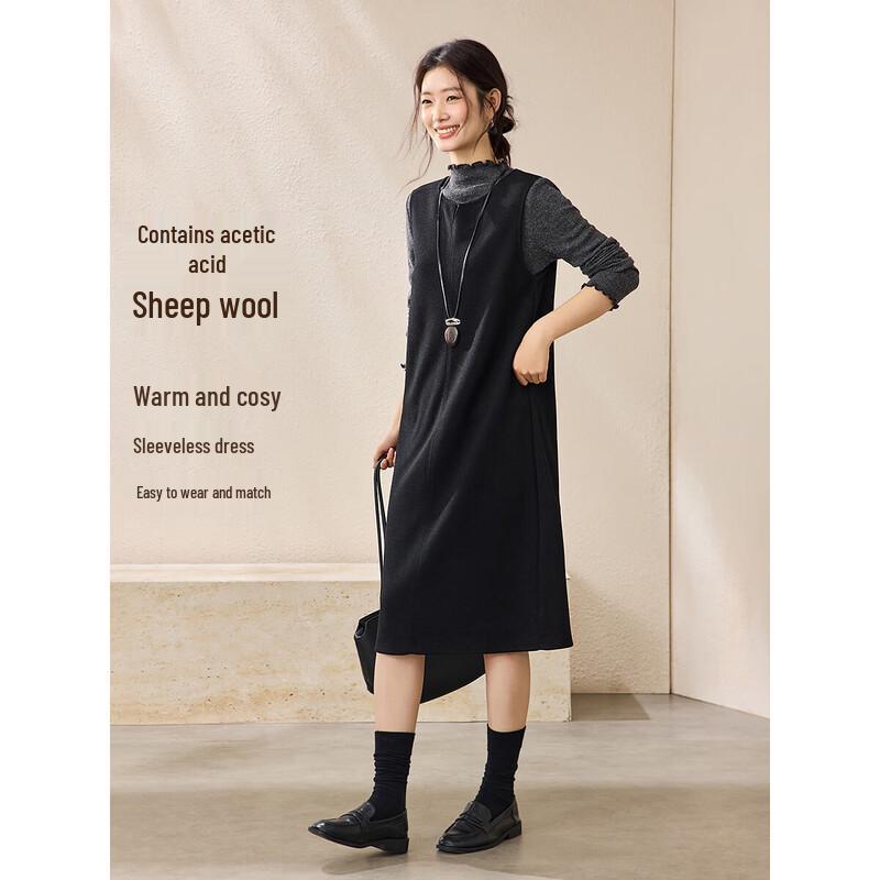 Women s Acetate Wool Blend Sleeveless Dress M