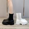 Fashion Boots Women's Ankle Round Toe New Luxury Style Platfrom Chelsea Boots Snow Warm Goth Shoes Slip-on