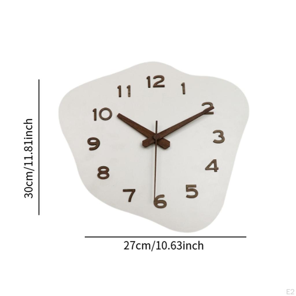 Wall Clock Silent 12x10 inches for Home Office Decor